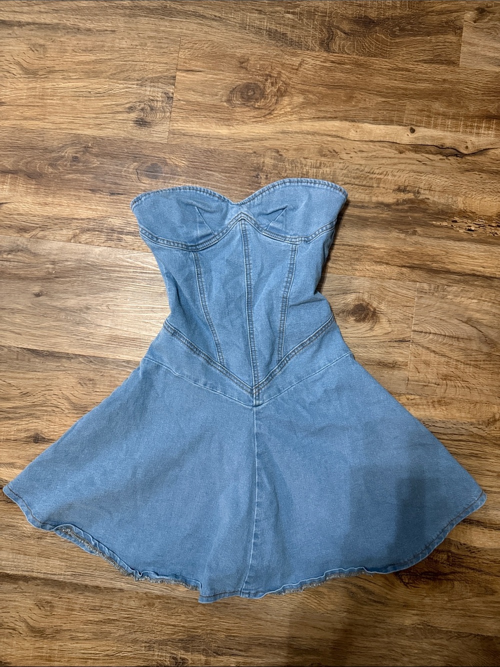Strapless Denim Dress